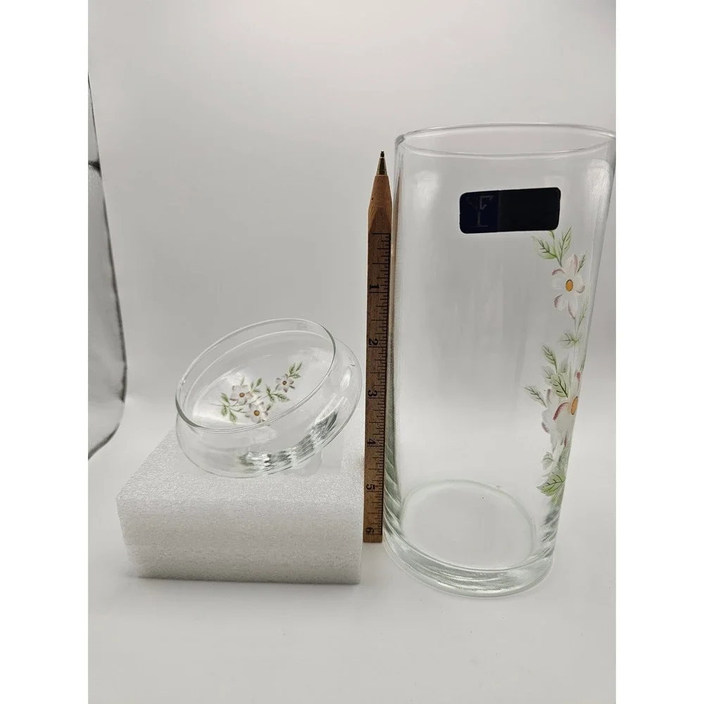 Crystal Clear Industries Handcrafted Crystal Floral Jar with Lid Made in Turkey
